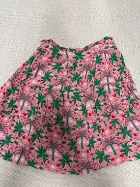 Boden- Pink Tropical Print Tiered Skirt